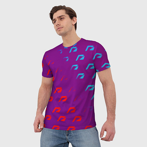 Мужская футболка НФС лого градиент текстура / 3D-принт – фото 3