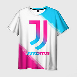 Футболка мужская Juventus neon gradient style, цвет: 3D-принт