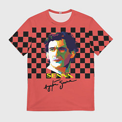 Футболка мужская Айртон Сенна гонщик, цвет: 3D-принт