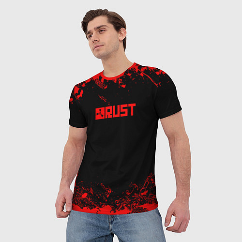 Мужская футболка RUST краски текстура шутер / 3D-принт – фото 3