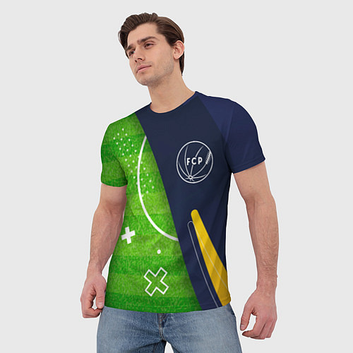 Мужская футболка Porto football field / 3D-принт – фото 3