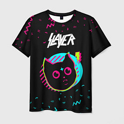 Футболка мужская Slayer - rock star cat, цвет: 3D-принт