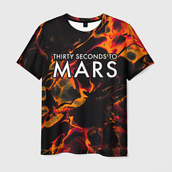 Футболка мужская Thirty Seconds to Mars red lava, цвет: 3D-принт