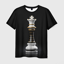 Футболка мужская Белый король - шахматы, цвет: 3D-принт