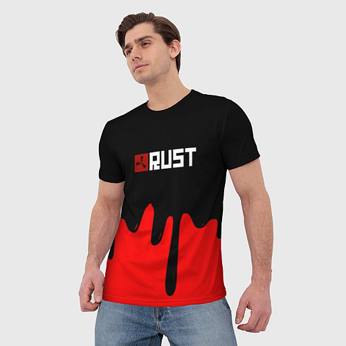 Мужская футболка RUST краски разводы пустошь / 3D-принт – фото 3