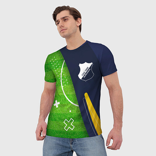 Мужская футболка Hoffenheim football field / 3D-принт – фото 3