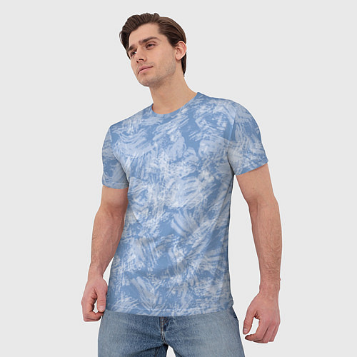 Мужская футболка Текстура лед / 3D-принт – фото 3