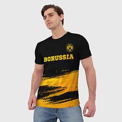 Футболка мужская Borussia - gold gradient посередине, цвет: 3D-принт — фото 2