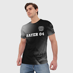 Футболка мужская Bayer 04 sport на темном фоне посередине, цвет: 3D-принт — фото 2