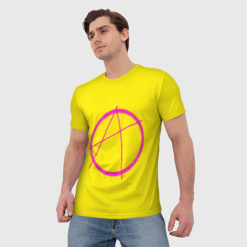 Мужская футболка Символ Анархиста / 3D-принт – фото 3