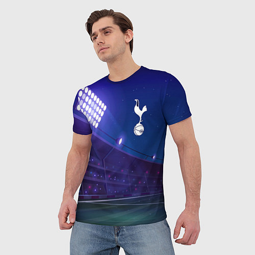 Мужская футболка Tottenham ночное поле / 3D-принт – фото 3