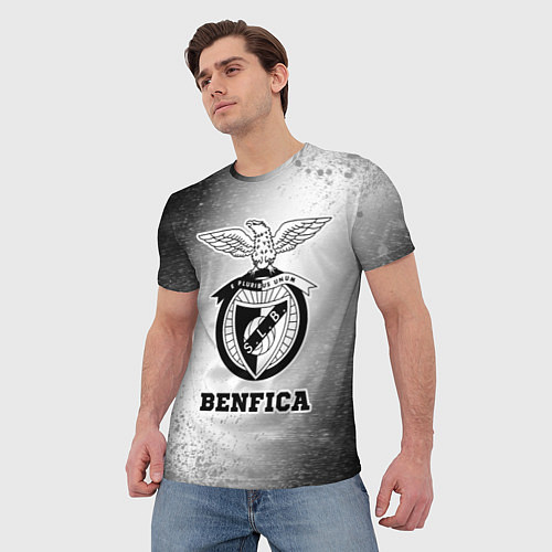 Мужская футболка Benfica sport на светлом фоне / 3D-принт – фото 3