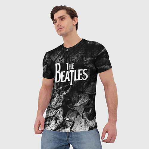 Мужская футболка The Beatles black graphite / 3D-принт – фото 3