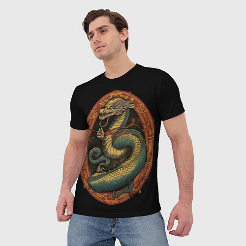 Мужская футболка Муай Тай дракон / 3D-принт – фото 3