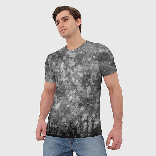 Мужская футболка Абстракция - серая осень / 3D-принт – фото 3