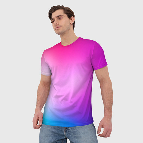 Мужская футболка Colorful gradient / 3D-принт – фото 3