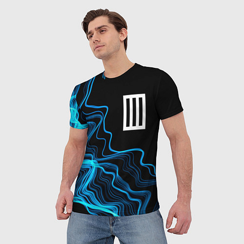 Мужская футболка Paramore sound wave / 3D-принт – фото 3