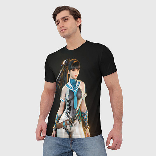 Мужская футболка Красотка Ева stellar blade / 3D-принт – фото 3