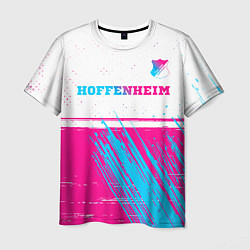 Футболка мужская Hoffenheim neon gradient style посередине, цвет: 3D-принт