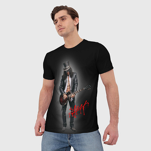 Мужская футболка Слэш музыкант группы Guns N Roses / 3D-принт – фото 3