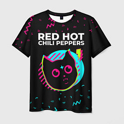 Футболка мужская Red Hot Chili Peppers - rock star cat, цвет: 3D-принт