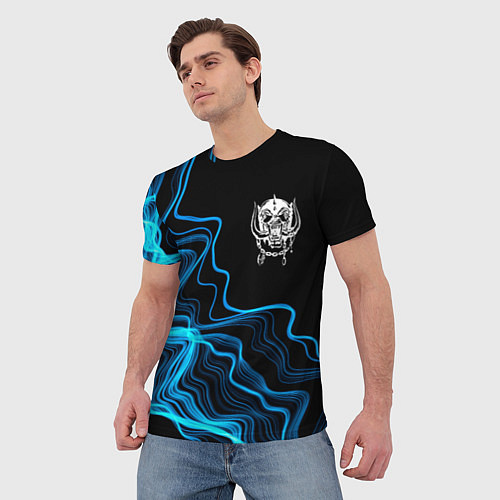 Мужская футболка Motorhead sound wave / 3D-принт – фото 3