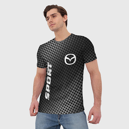 Мужская футболка Mazda sport carbon / 3D-принт – фото 3