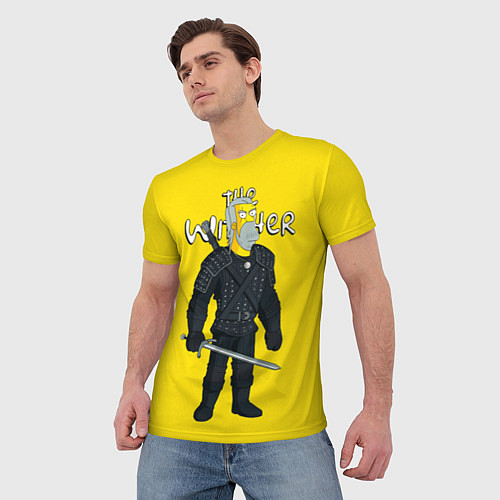 Мужская футболка Ведьмак симпсоны / 3D-принт – фото 3