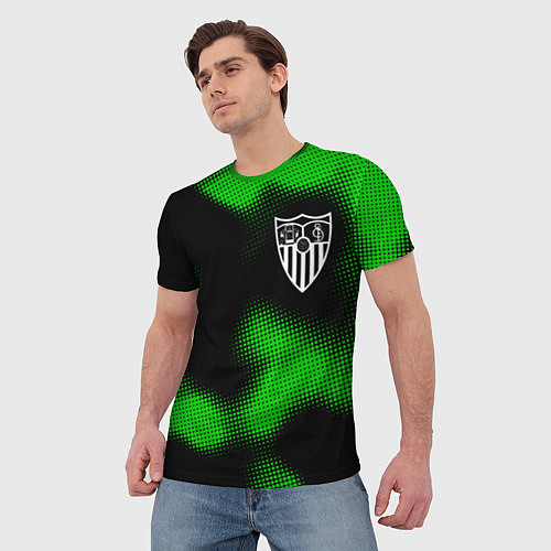 Мужская футболка Sevilla sport halftone / 3D-принт – фото 3