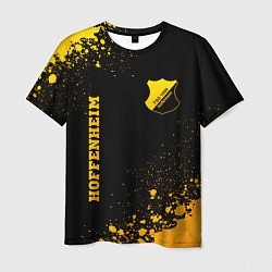 Футболка мужская Hoffenheim - gold gradient вертикально, цвет: 3D-принт