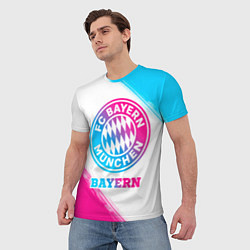 Футболка мужская Bayern neon gradient style, цвет: 3D-принт — фото 2