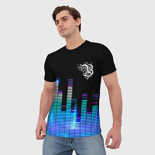Мужская футболка Burzum эквалайзер / 3D-принт – фото 3