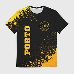 Футболка мужская Porto - gold gradient вертикально, цвет: 3D-принт