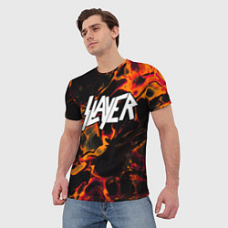 Футболка мужская Slayer red lava, цвет: 3D-принт — фото 2