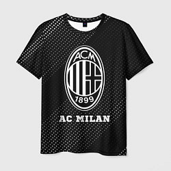 Футболка мужская AC Milan sport на темном фоне, цвет: 3D-принт