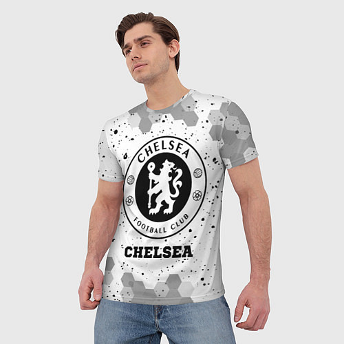 Мужская футболка Chelsea sport на светлом фоне / 3D-принт – фото 3