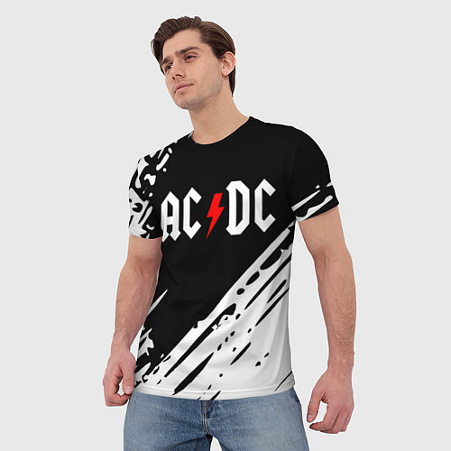 Мужская футболка Ac dc rock / 3D-принт – фото 3