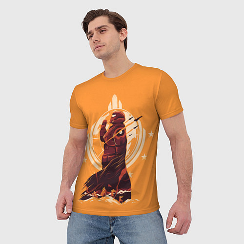 Мужская футболка Адский десантник - Helldivers 2 / 3D-принт – фото 3
