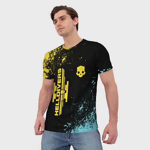 Мужская футболка Helldivers 2: Skull Logo / 3D-принт – фото 3