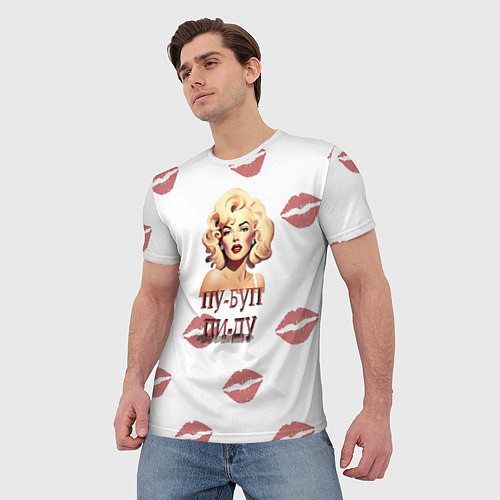 Мужская футболка Мэрилин Монро пу-буп-пи-ду / 3D-принт – фото 3