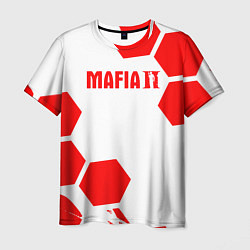 Футболка мужская Mafia соты красные, цвет: 3D-принт
