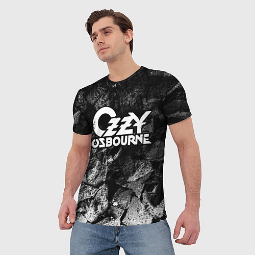 Мужская футболка Ozzy Osbourne black graphite / 3D-принт – фото 3