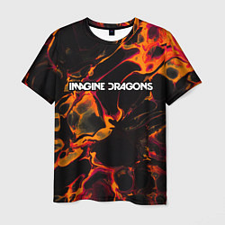 Футболка мужская Imagine Dragons red lava, цвет: 3D-принт