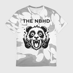 Футболка мужская The Neighbourhood рок панда на светлом фоне, цвет: 3D-принт