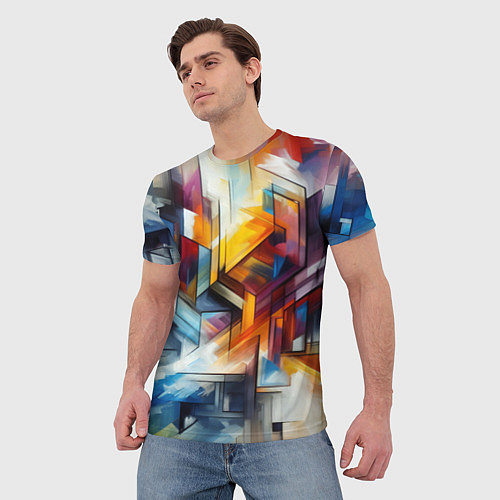 Мужская футболка Абстрактные фигуры / 3D-принт – фото 3