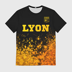 Футболка мужская Lyon - gold gradient посередине, цвет: 3D-принт