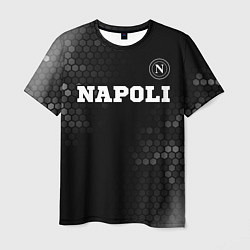 Футболка мужская Napoli sport на темном фоне посередине, цвет: 3D-принт