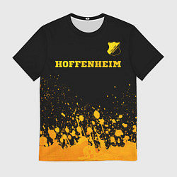 Футболка мужская Hoffenheim - gold gradient посередине, цвет: 3D-принт
