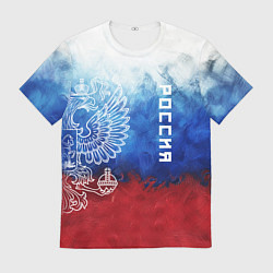 Футболка мужская Герб России и флаг, цвет: 3D-принт
