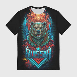 Футболка мужская Суровый русский медведь, цвет: 3D-принт